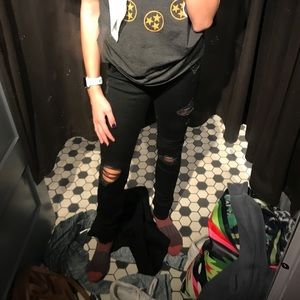 never worn black hollister jeans